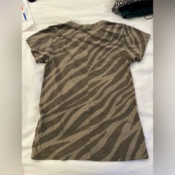 Rag and Bone Zebra Jersey Tee Sz XXS - Picture 3 of 3